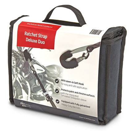 Acebikes Acebikes Ratchet Strap Deluxe Duo - 900 daN - 197x3,5 cm - spanbanden voor motorstuur