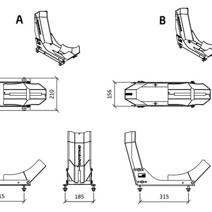 Acebikes Acebikes SteadyStand Fixed - inrijklem voor aanhanger en bestelwagen