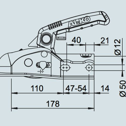 AL-KO AL-KO AK270 - rond 50 mm - 2700 kg - geremde koppeling