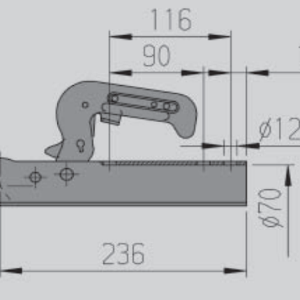 AL-KO AL-KO AK7-C - rond 70 mm - 750 kg - ongeremde koppeling