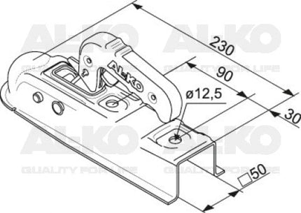 AL-KO AL-KO AK7-D - koker 50 mm - 750 kg - ongeremde koppeling