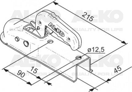 AL-KO AL-KO AK7-G - koker 45 mm - 750 kg - ongeremde koppeling