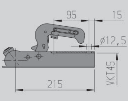 AL-KO AL-KO AK7-G - koker 45 mm - 750 kg - ongeremde koppeling