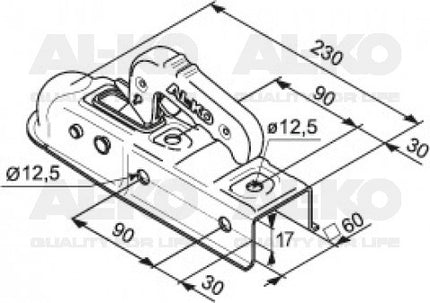 AL-KO AL-KO AK7V-E - koker 60 mm - 750 kg - ongeremde koppeling