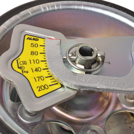 AL-KO AL-KO neuswiel 48 mm met stalen velg en massief rubber wiel - inclusief slinger met druklager en kogeldrukmeter