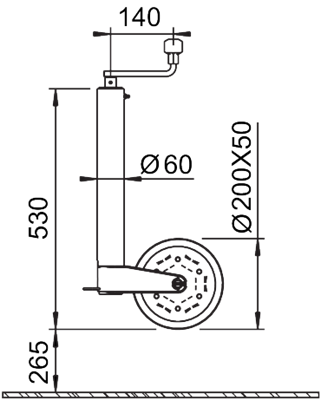 AL-KO AL-KO neuswiel - 60 mm - Heavy duty voor losse klem