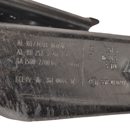 AL-KO AL-KO oplooprem aanhanger 251S - 2600 kg maximaal trekvermogen - V-dissel aansluiting - bovenbouw