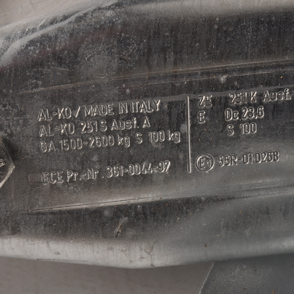 AL-KO AL-KO oplooprem aanhanger - 251S - maximaal trekvermogen: 2600 kg - aansluiting koker: 100 mm - incl. neuswielconsole