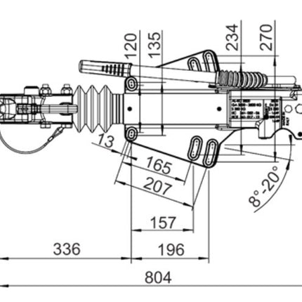 AL-KO AL-KO oplooprem aanhanger PROFI3500 - 3500 kg maximaal trekvermogen - V-dissel aansluiting