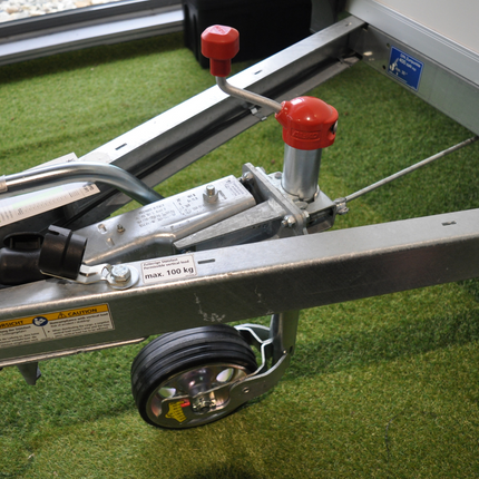 AL-KO Neuswiel AL-KO - 48 mm - stalen velg en massief rubber wiel - inclusief slinger met druklager en kogeldrukmeter