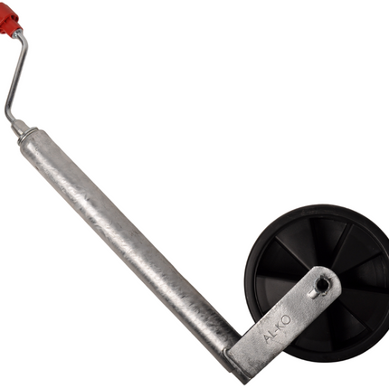 AL-KO Neuswiel  Caravan Plus Alko, rond diameter 48 mm, extra lang, kunststof velg met kunststof wiel met rubberprofiel.