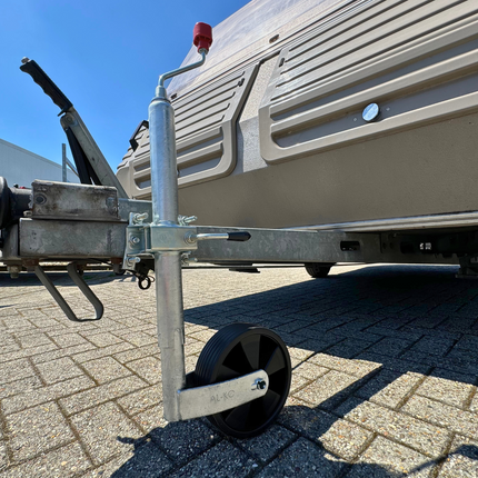 AL-KO Neuswiel  Caravan Plus Alko, rond diameter 48 mm, extra lang, kunststof velg met kunststof wiel met rubberprofiel.