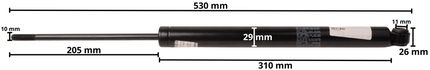 AL-KO Oploopremdemper Stabilus KF17-20, KR20, KRV17-20 & KV20HV-A
