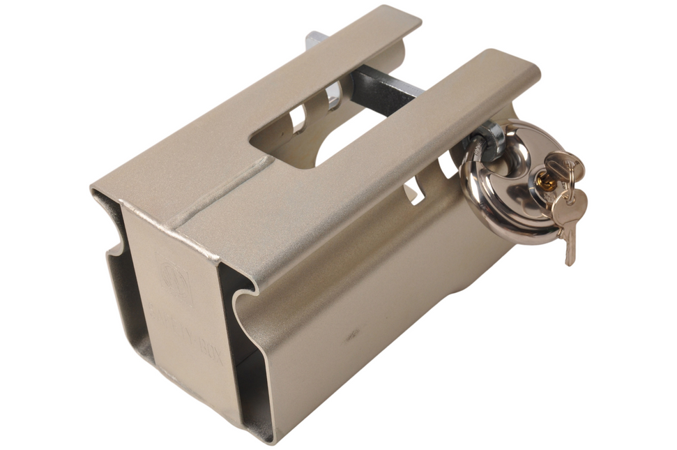 Albe Disselslot koker Albe - premium - zilver - staal - incl. RVS discusslot met 2 sleutels