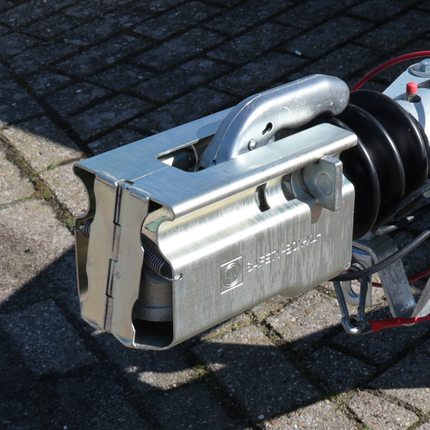 Albe Disselslot koker Albe XL - premium - zilver - staal - incl. RVS discusslot met 2 sleutels - Safetybox XL