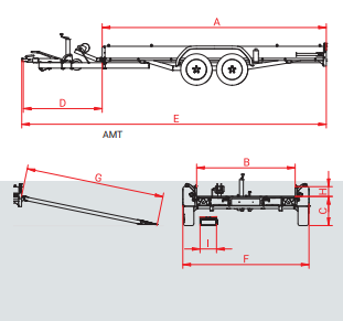 Anssems Anssems AMT 2500 autotransporter - 2500 kg bruto laadvermogen - 407x180 cm laadoppervlak - geremd