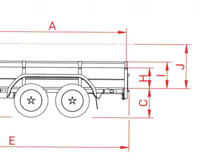 Anssems Anssems BSX 1350 bakwagen - 1350 kg bruto laadvermogen - 251x130 cm laadoppervlak - geremd