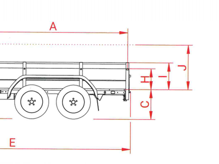 Anssems Anssems GTT 1500 bakwagen - 1500 kg bruto laadvermogen - 301x126 cm laadoppervlak - geremd