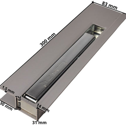 Anssems Zijbordsluiting 300 mm Alu Rechts ( type Anssems GT)