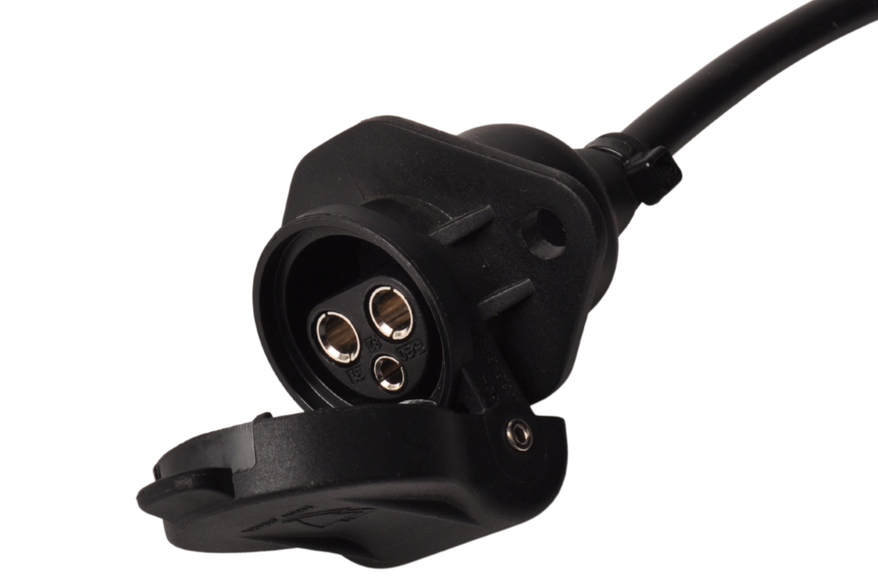 Aspock 3 polige stekkerdoos met accu aansluiting