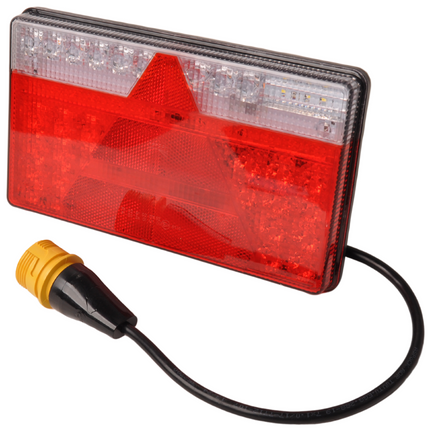 Aspock Achterlicht - Aspock MultiLED 2 - links - 240x140x35 mm - volledig LED - 7-polige ASS2 stekker - waterdicht