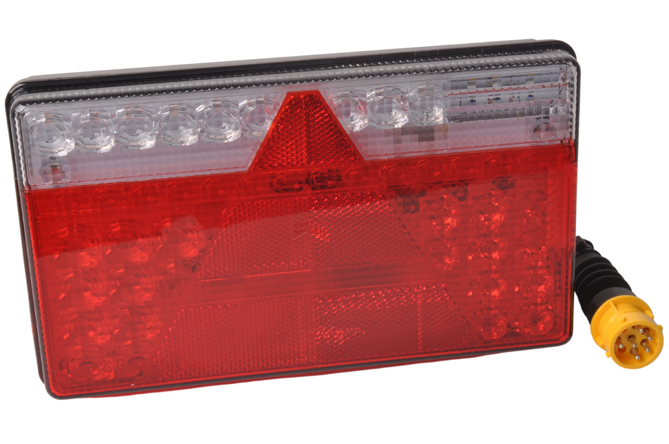 Aspock Achterlicht - Aspock MultiLED 2 - links - 240x140x54 mm - volledig LED - 8-polige connector - 50 cm kabel