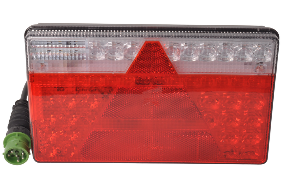 Aspock Achterlicht - Aspock MultiLED 2 - rechts - 240x140x54 mm - volledig LED - 8-polige connector - 50 cm kabel