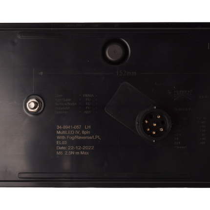 Aspock Achterlicht - Aspock MultiLED 4 - links - 241x141x71 mm - volledig LED - 8-polige connector