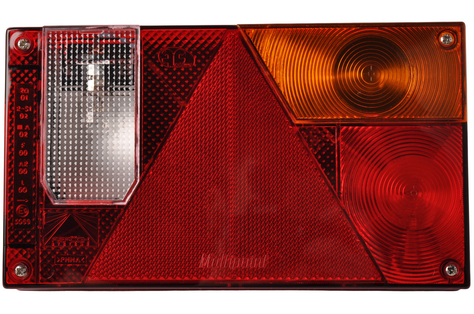 Aspock Achterlicht - Aspock Multipoint 1 - rechts - 24-5210-007 - 5-polige connector - inclusief achteruitrijverlichting