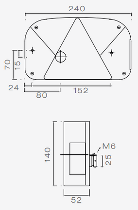 Aspock Achterlicht - Aspock Multipoint 2 - links - 24-7000-007 - 5-polige connector