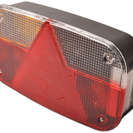 Aspock Achterlicht - Aspock Multipoint 3 - links - 5-polige connector - inclusief breedteverlichting en oranje reflector