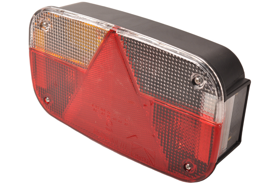 Aspock Achterlicht - Aspock Multipoint 3 - links - 5-polige connector - inclusief breedteverlichting en oranje reflector