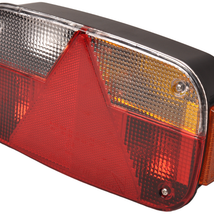Aspock Achterlicht - Aspock Multipoint 3 - rechts - 244x138x60 mm - 8-polige Aspöck connector - inclusief reflector