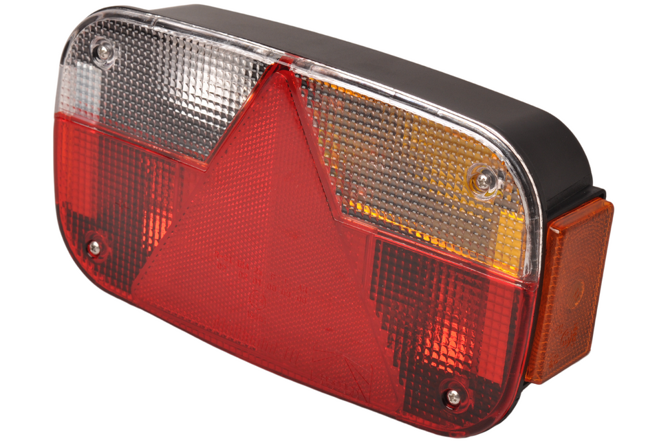 Aspock Achterlicht - Aspock Multipoint 3 - rechts - 244x138x60 mm - 8-polige Aspöck connector - inclusief reflector