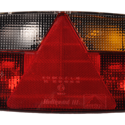 Aspock Achterlicht - Aspock Multipoint 3 - rechts - 244x138x60 mm - 8-polige Aspöck connector - inclusief reflector