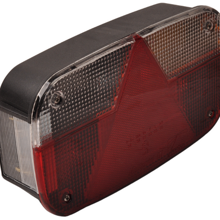 Aspock Achterlicht - Aspöck Multipoint 3 - rechts - 8 polig - 244x138x60 mm - voorzien van Aspöck connector aansluiting