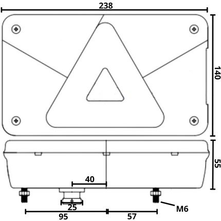 Aspock Achterlicht - Aspock Multipoint 5 - rechts - 5-polige connector - inclusief achteruitrijverlichting