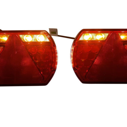 Aspock Achterlicht links met ingebouwde weerstand 236x140x52 mm - eenvoudig aan te sluiten met Aspöck 8 polige connectoren