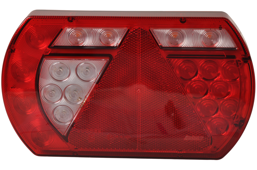 Aspock Achterlicht links met ingebouwde weerstand 236x140x52 mm - eenvoudig aan te sluiten met Aspöck connectoren