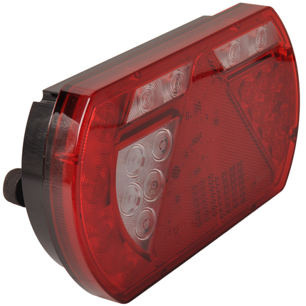 Aspock Achterlicht - Lucidity LED - links - 236x140x52 mm - 5-polige Aspöck connector - met ingebouwde weerstand