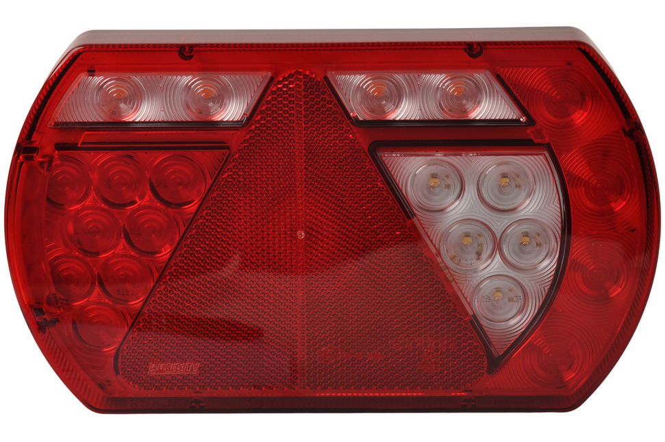 Aspock Achterlicht rechts met ingebouwde weerstand 236x140x52 mm -  Aspöck 8 polige connectoren