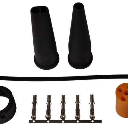 Aspock Aspock connector links - 5 pins/aderig - geel