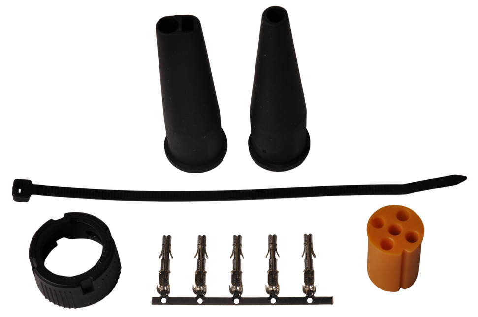 Aspock Aspock connector links - 5 pins/aderig - geel