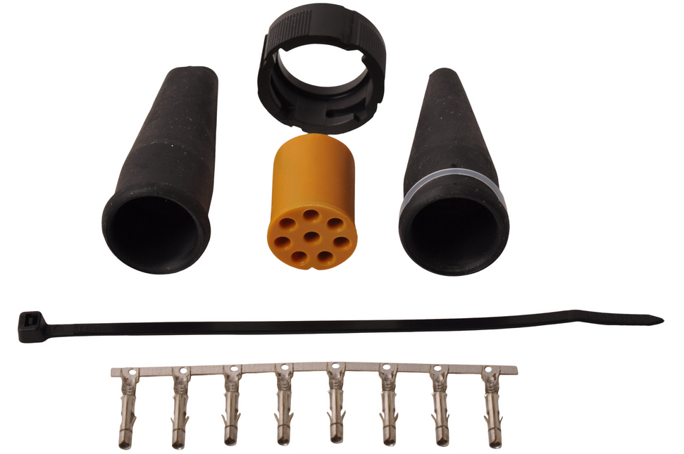 Aspock Aspock connector links - 8 pins/aderig - geel