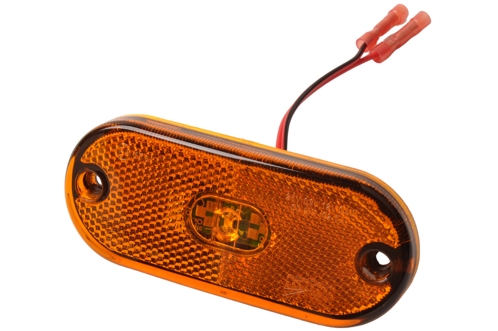 Aspock Aspock Flatpoint 3 - oranje/gele markeringslamp - 2-Aderige kabel met doorverbinders - LED
