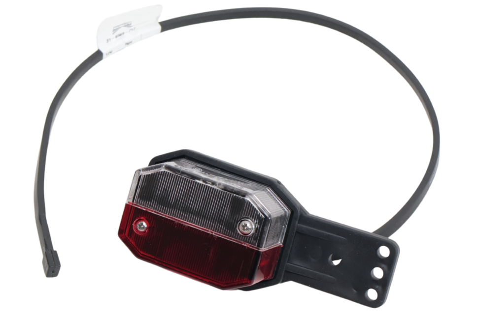 Aspock Aspöck flexipoint breedtelicht links - rood/wit op rubber houder met 50 cm kabel