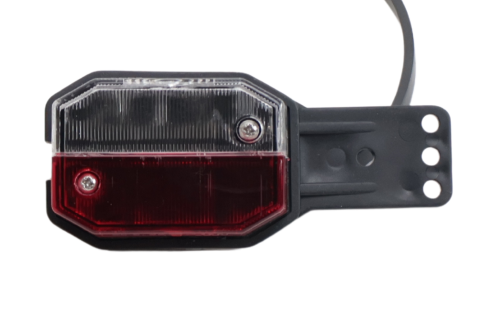 Aspock Aspöck flexipoint breedtelicht links - rood/wit op rubber houder met 50 cm kabel