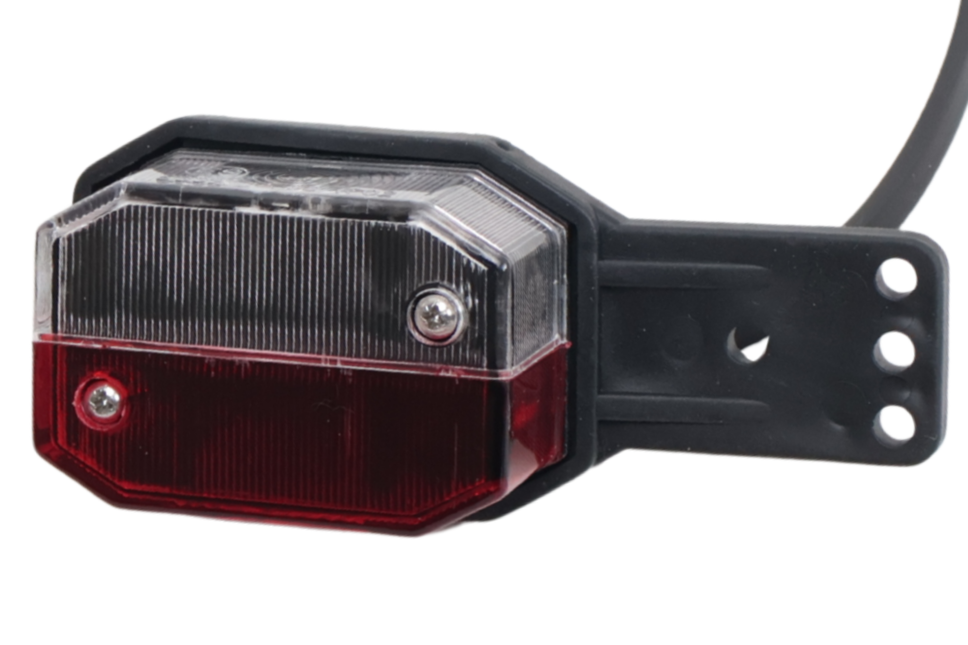 Aspock Aspöck flexipoint breedtelicht links - rood/wit op rubber houder met 50 cm kabel