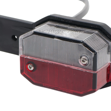 Aspock Aspöck flexipoint breedtelicht rechts - rood/wit op rubber houder met 50 cm kabel