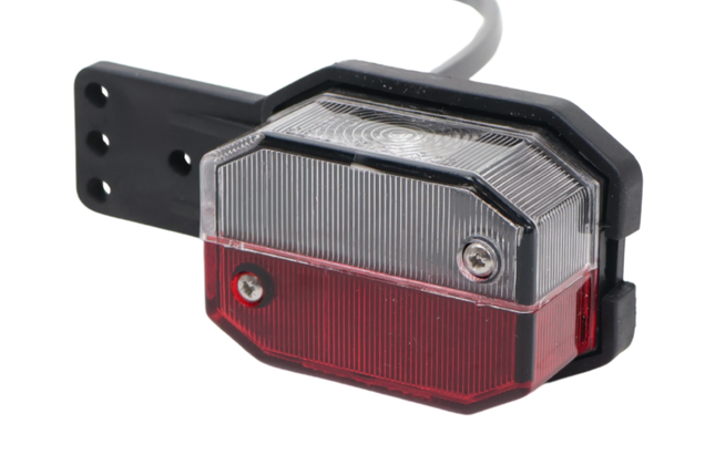 Aspock Aspöck flexipoint breedtelicht rechts - rood/wit op rubber houder met 50 cm kabel
